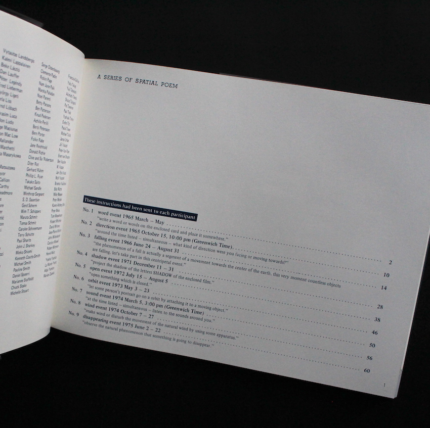 【新品】SPATIAL POEM 塩見允枝子サイン入り Spatial Poem（Signed） - 塩見 允枝子 / Mieko Shiomi
